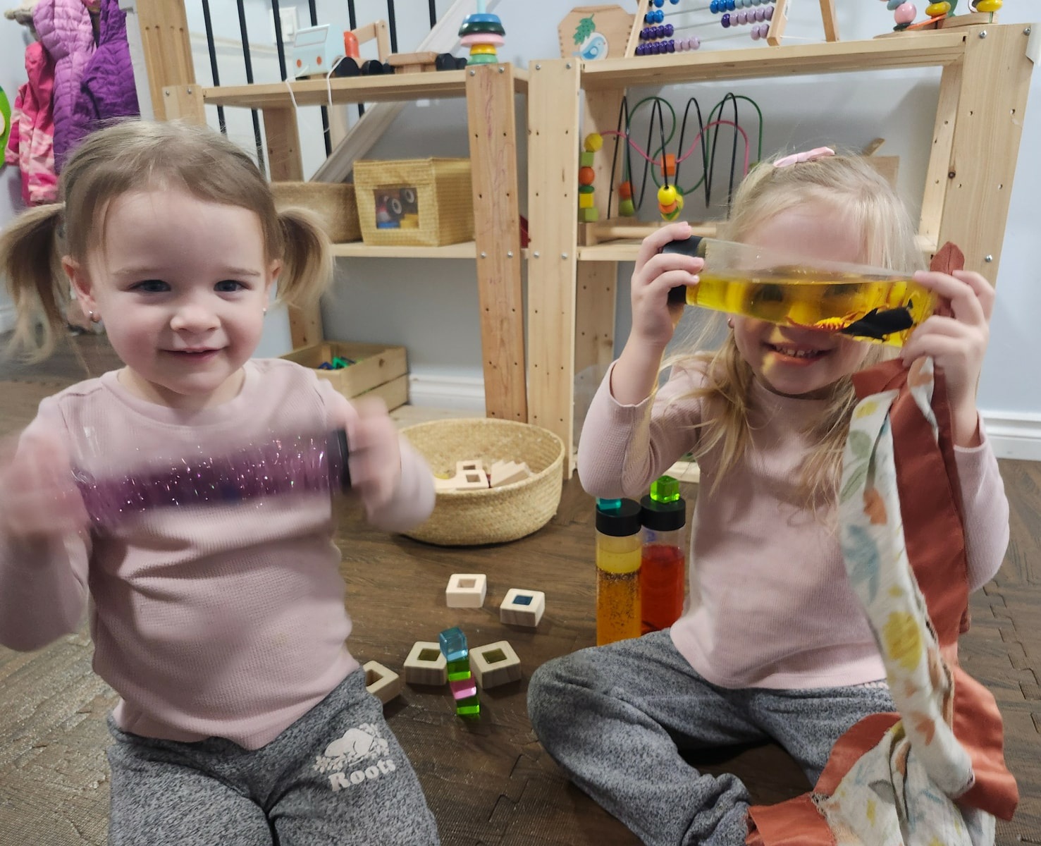 sensory bottle exploration