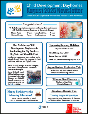 CDDH Fort McMurray August 2025 newsletter