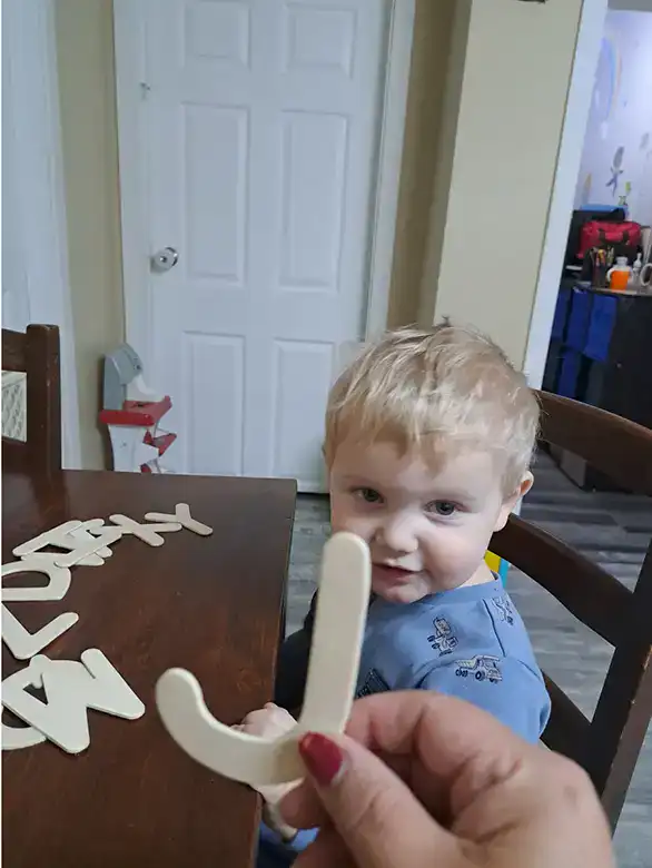 Toddler learning letters