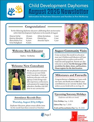CDDH FM newsletter - August 2026